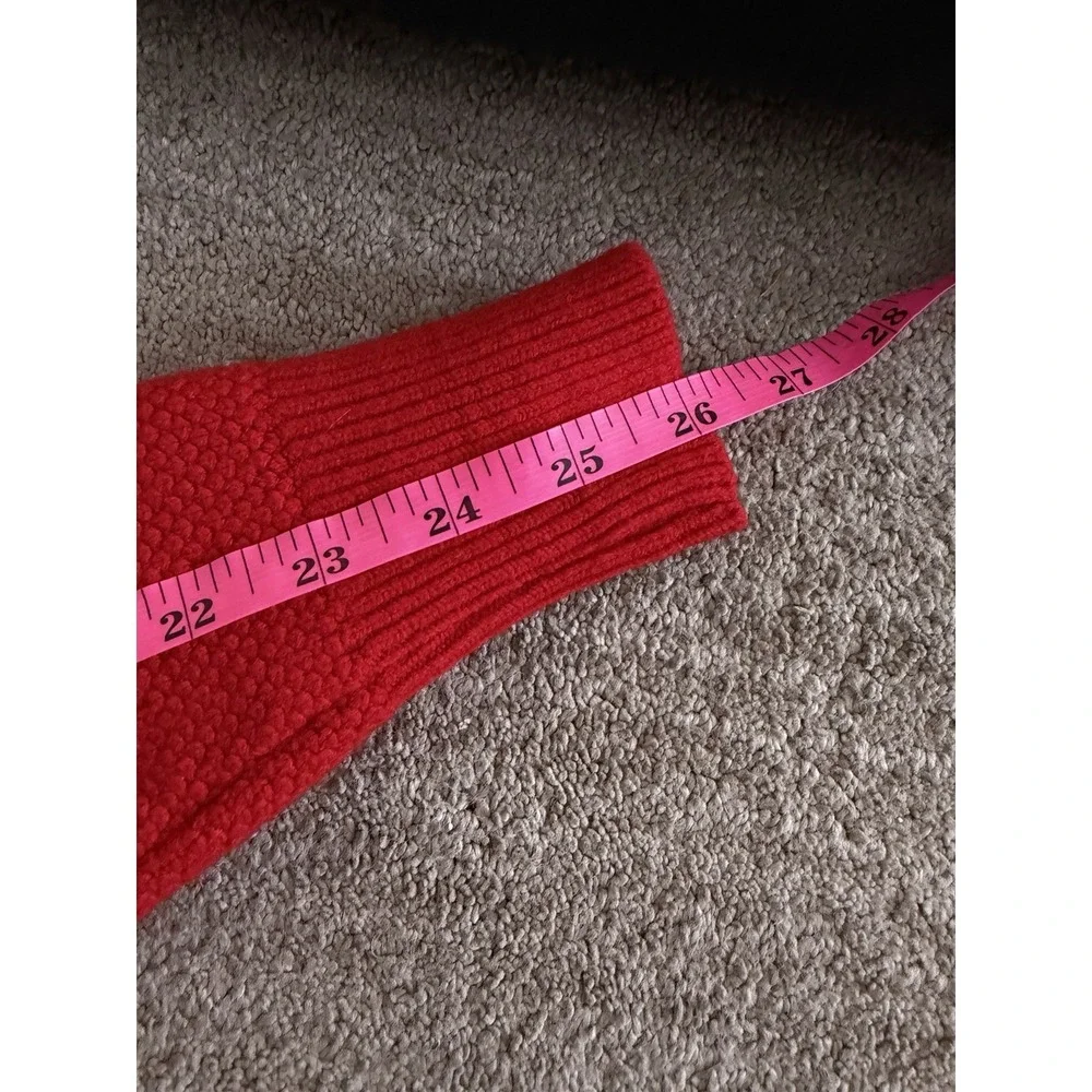 Vintage Christian Dior Red V Neck Sweater Made USA Large Quiet Luxury